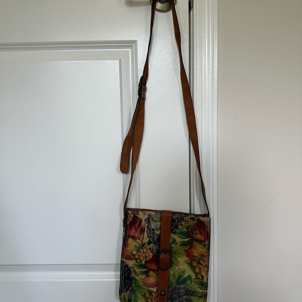 Fruit Crossbody Bag with Brown Strap